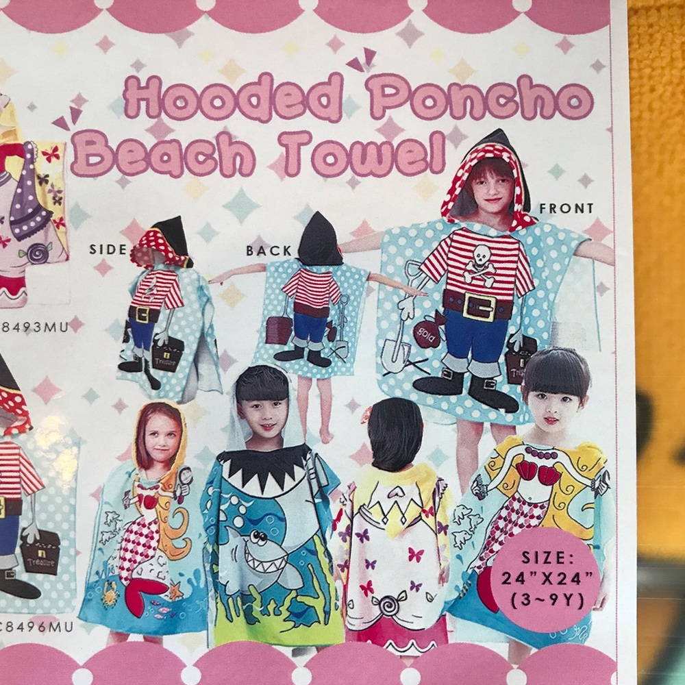 🧜🏻‍♀️Only 1 Left! Hooded Mermaid Poncho Towel - Picture 7 of 8